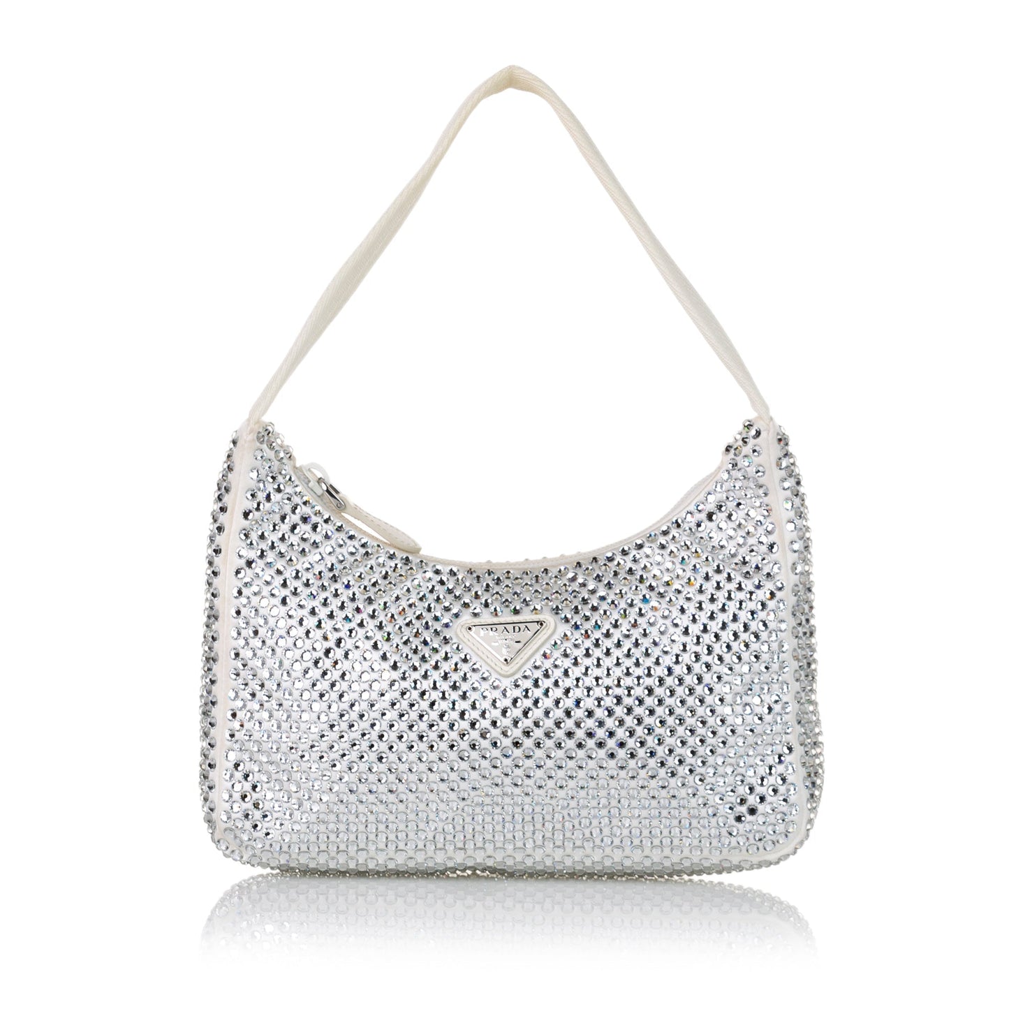 Prada Re-Edition Mini Satin Crystal Luxury Handbag