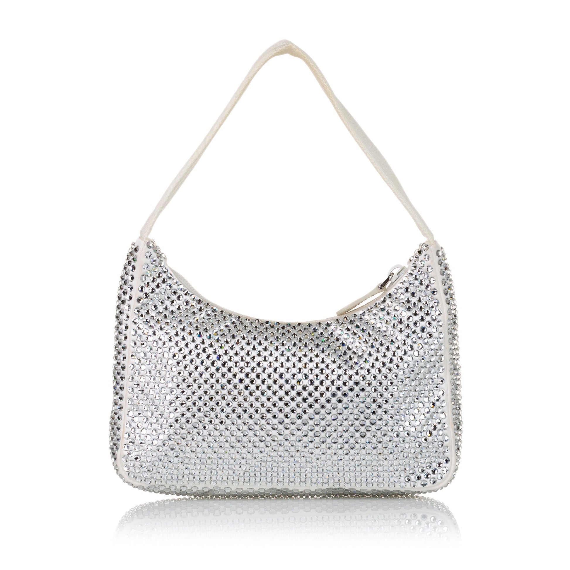 Prada Re-Edition Mini Satin Crystal Luxury Handbag