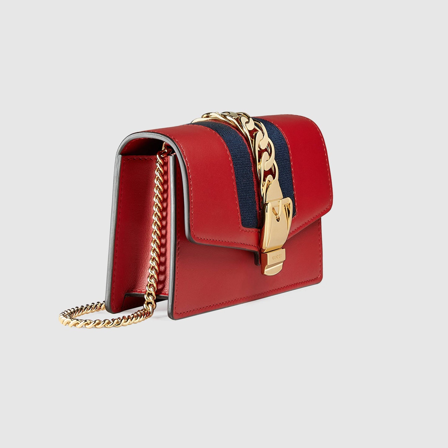 Gucci Monogram Nylon Chain Leather Crossbody