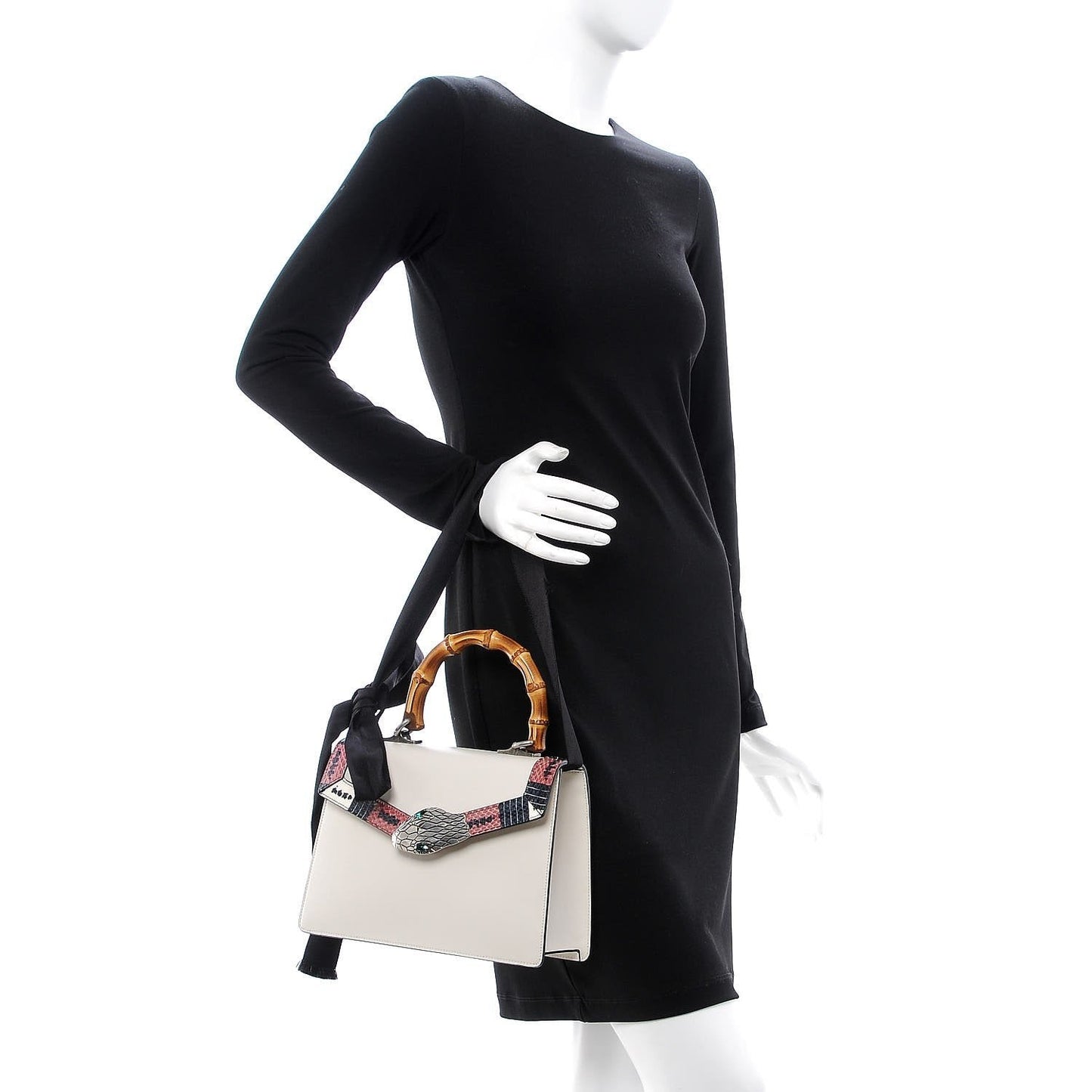 Gucci Monogram Leather Top Handle Crossbody