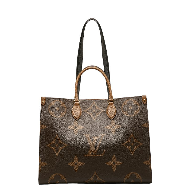 LOUIS VUITTON Louis Vuitton Monogram Giant Reverse Handbags PVC/Leather Brown