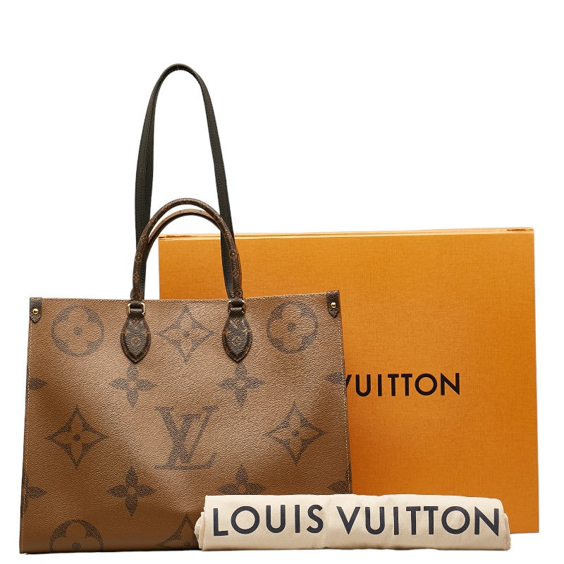LOUIS VUITTON Louis Vuitton Monogram Giant Reverse Handbags PVC/Leather Brown