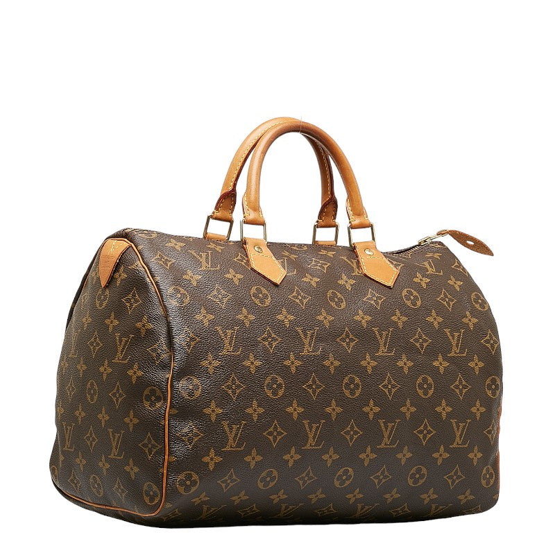 Louis Vuitton Monogram Speed 35 Handbag Brown PVC Leather Louis Vuitton