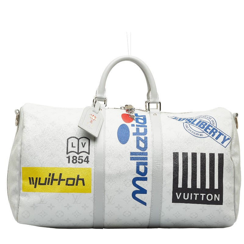Louis Vuitton Patch Keepall Bandouliere 55 Boston Bag