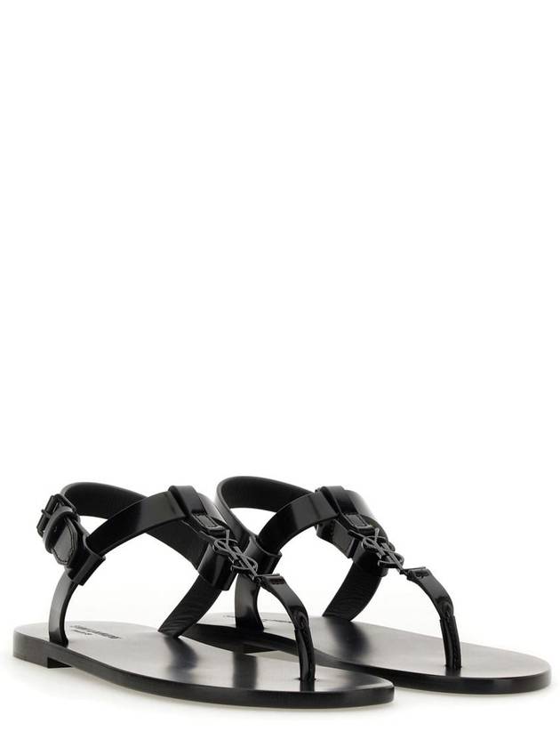 Luxury Saint Laurent Trending 2026 Cassandre Flip Flops Black