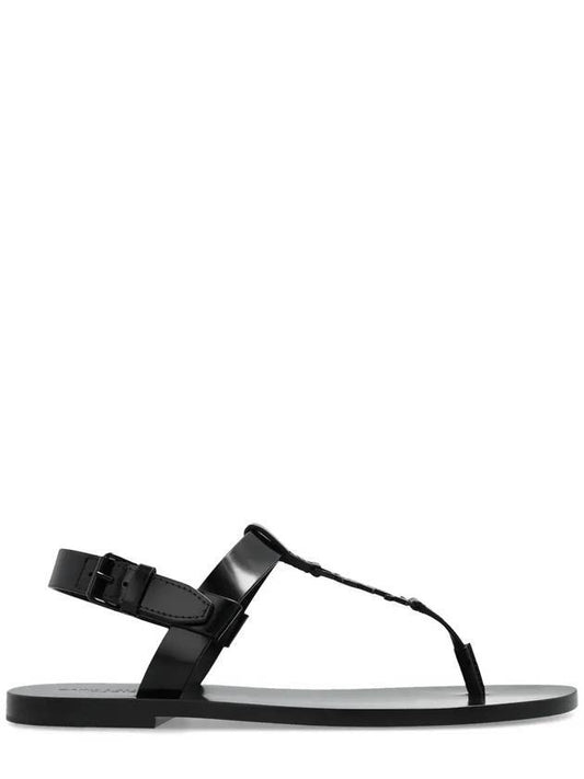 Luxury Saint Laurent Trending 2026 Cassandre Flip Flops Black