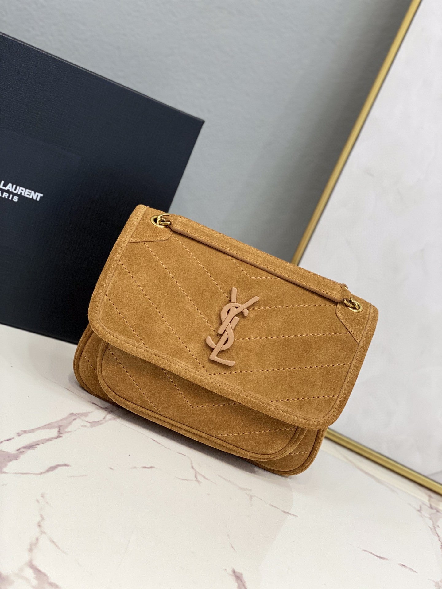 Yves Saint Laurent Niki Baby Chain Bag Brown
