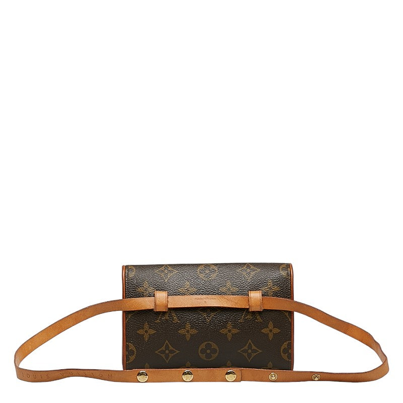 Louis Vuitton Monogram Poschet Florentine Body Bag West Bag Brown PVC Leather Louis Vuitton