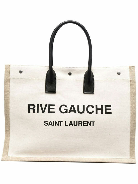 Luxury Saint Laurent Trending 2025 Women's Rive Gauche Large Tote Bag in Beige | Color 9054