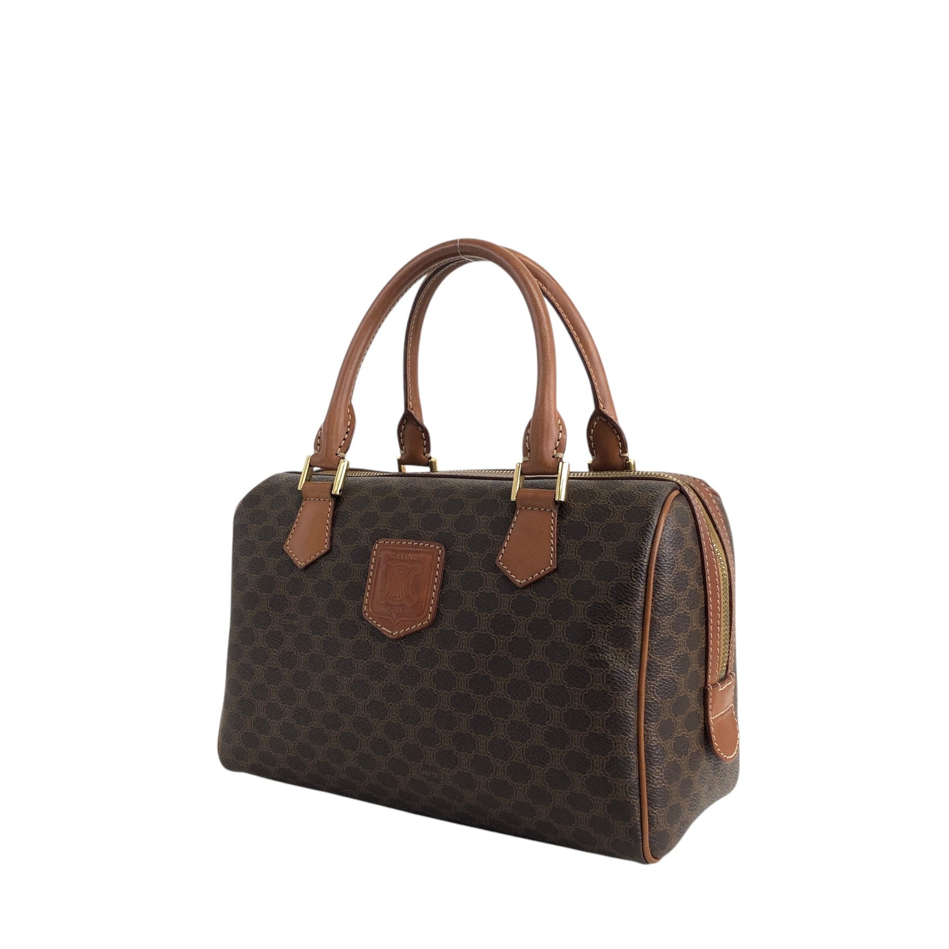 CELINE Handbag Boston bag Brown 5btbte