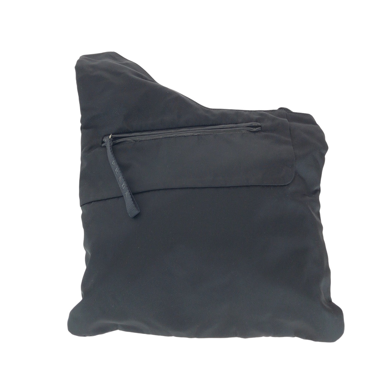 PRADA Shoulder Bag Nylon Black SilverMetal Shoulder Bag Sacoche Test Triangle With logo Women