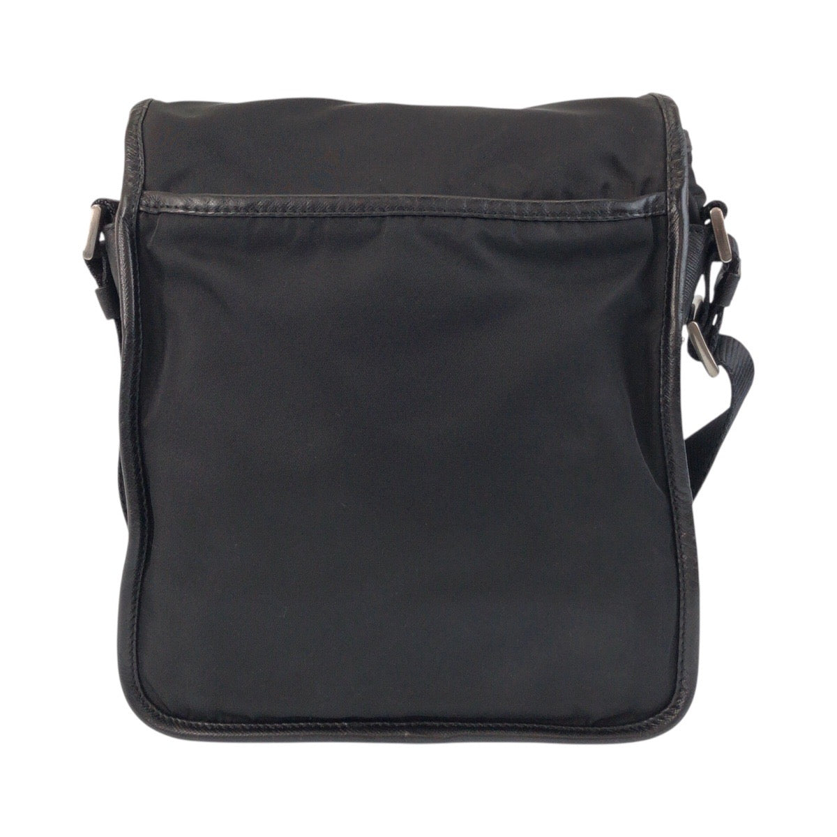 PRADA Shoulder Bag Nylon black Test Triangle With logo