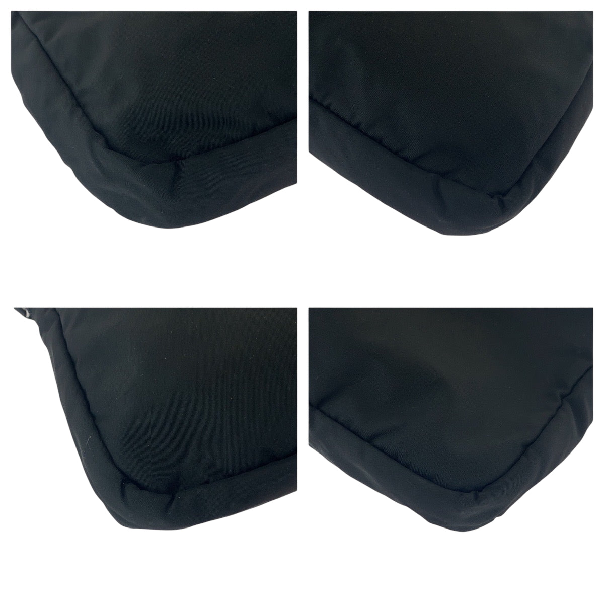 PRADA Clutch bag Nylon Black SilverMetal Test Triangle With logo