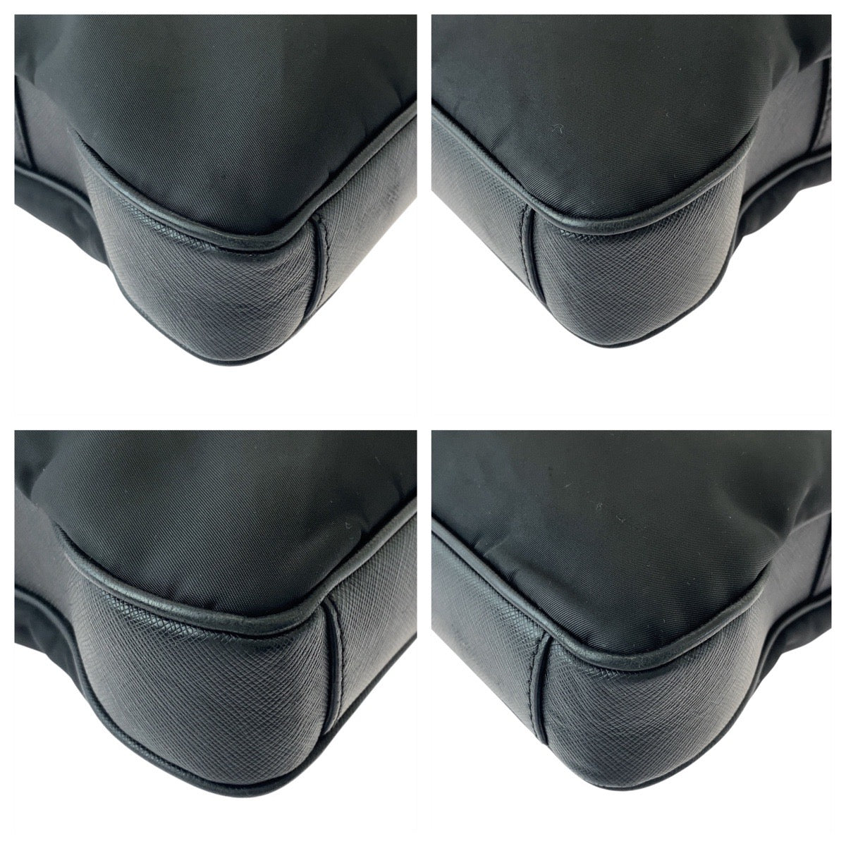 PRADA Business bag Nylon, Leather Black SilverMetal Business bag briefcase Test Triangle With logo Women