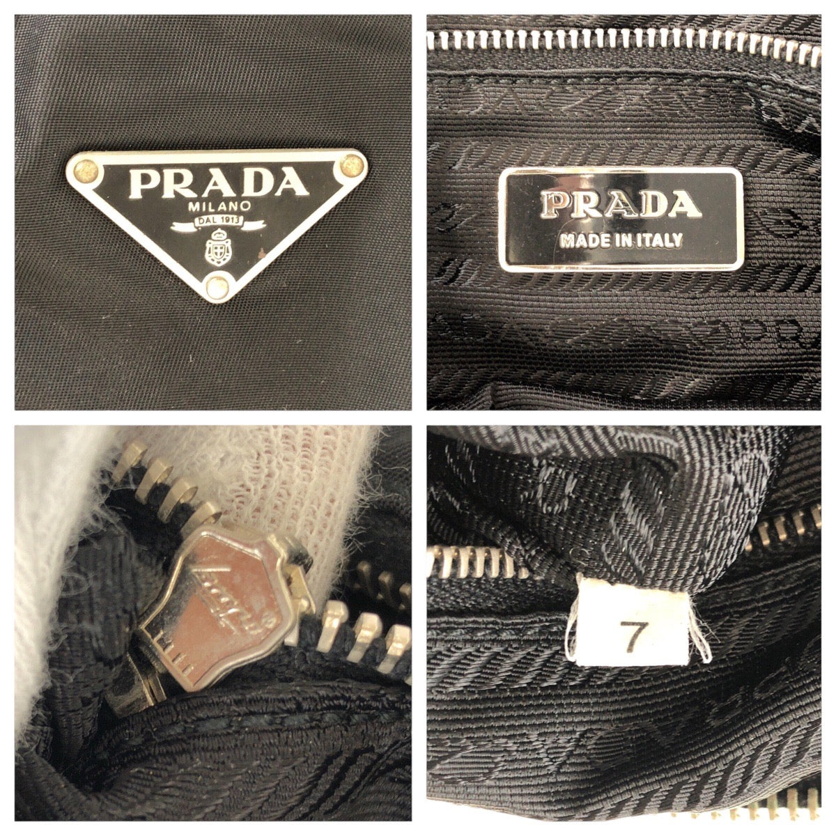 PRADA Shoulder Bag Nylon, Leather Black SilverMetal Shoulder Bag pochette Test Triangle With logo Women(Unisex)