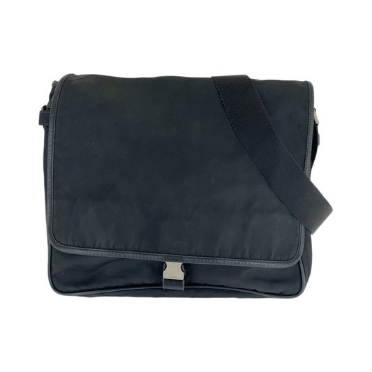 PRADA Shoulder Bag Nylon Black SilverMetal Shoulder Bag Messenger bag Test Triangle With logo Women(Unisex)