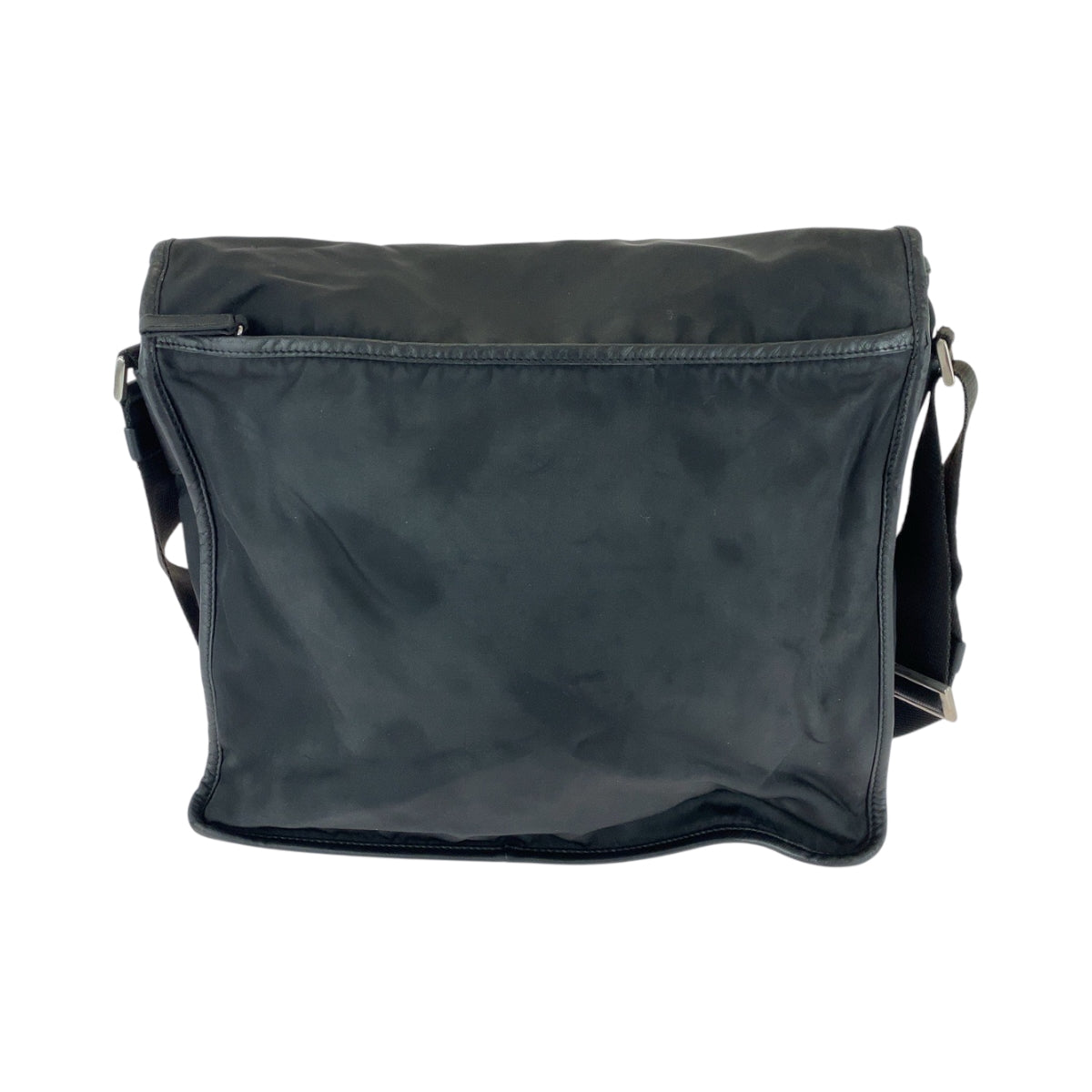 PRADA Shoulder Bag Nylon Black SilverMetal Shoulder Bag Messenger bag Test Triangle With logo Women(Unisex)