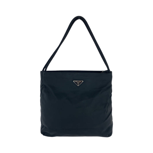 PRADA Shoulder Bag Nylon Black SilverMetal Shoulder Bag Tote Bag Test Triangle With logo Women