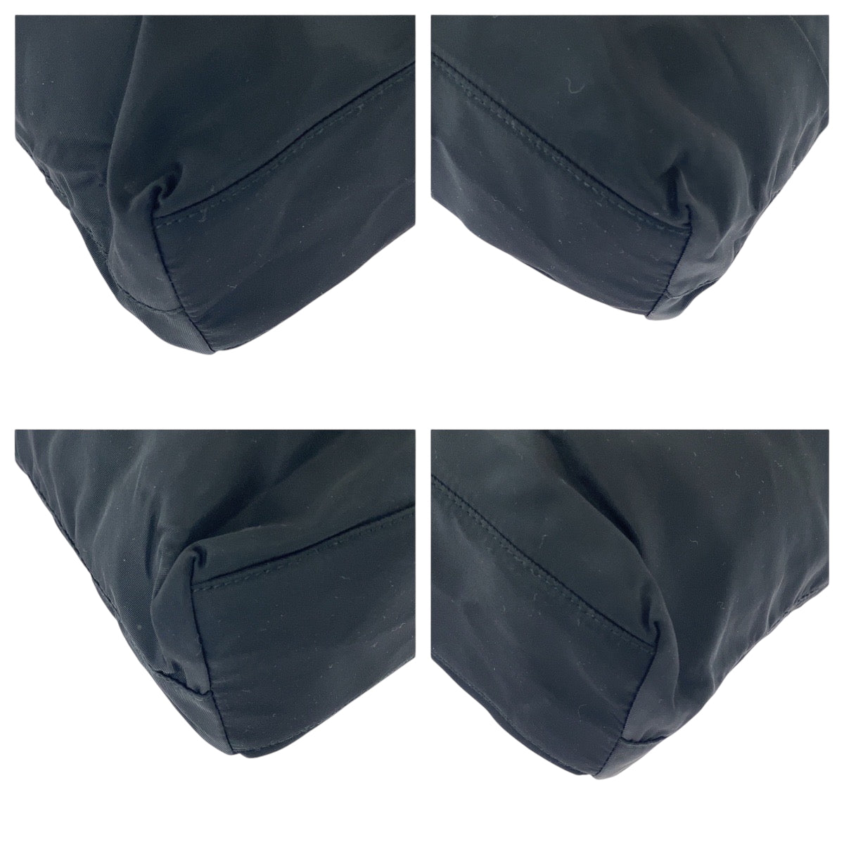 PRADA Shoulder Bag Nylon Black SilverMetal Shoulder Bag Tote Bag Test Triangle With logo Women