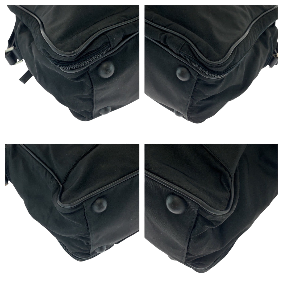 PRADA Business bag Nylon Black SilverMetal Business Bag Briefcase Shoulder Bag 2way Test Triangle With logo mens