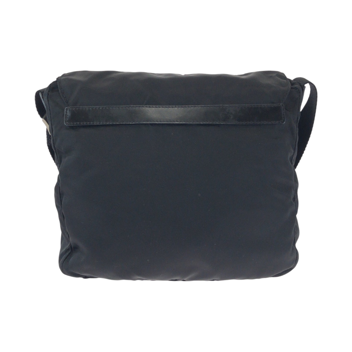 PRADA Shoulder Bag Nylon Black SilverMetal Shoulder Bag pochette Test Triangle With logo mens(Unisex)