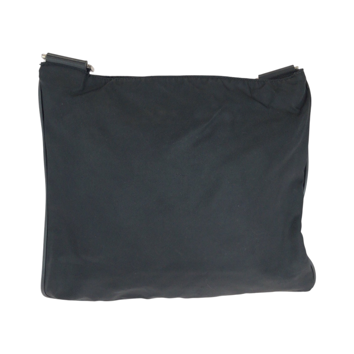 PRADA Shoulder Bag Nylon Black SilverMetal Shoulder Bag Sacoche Test Triangle With logo Women