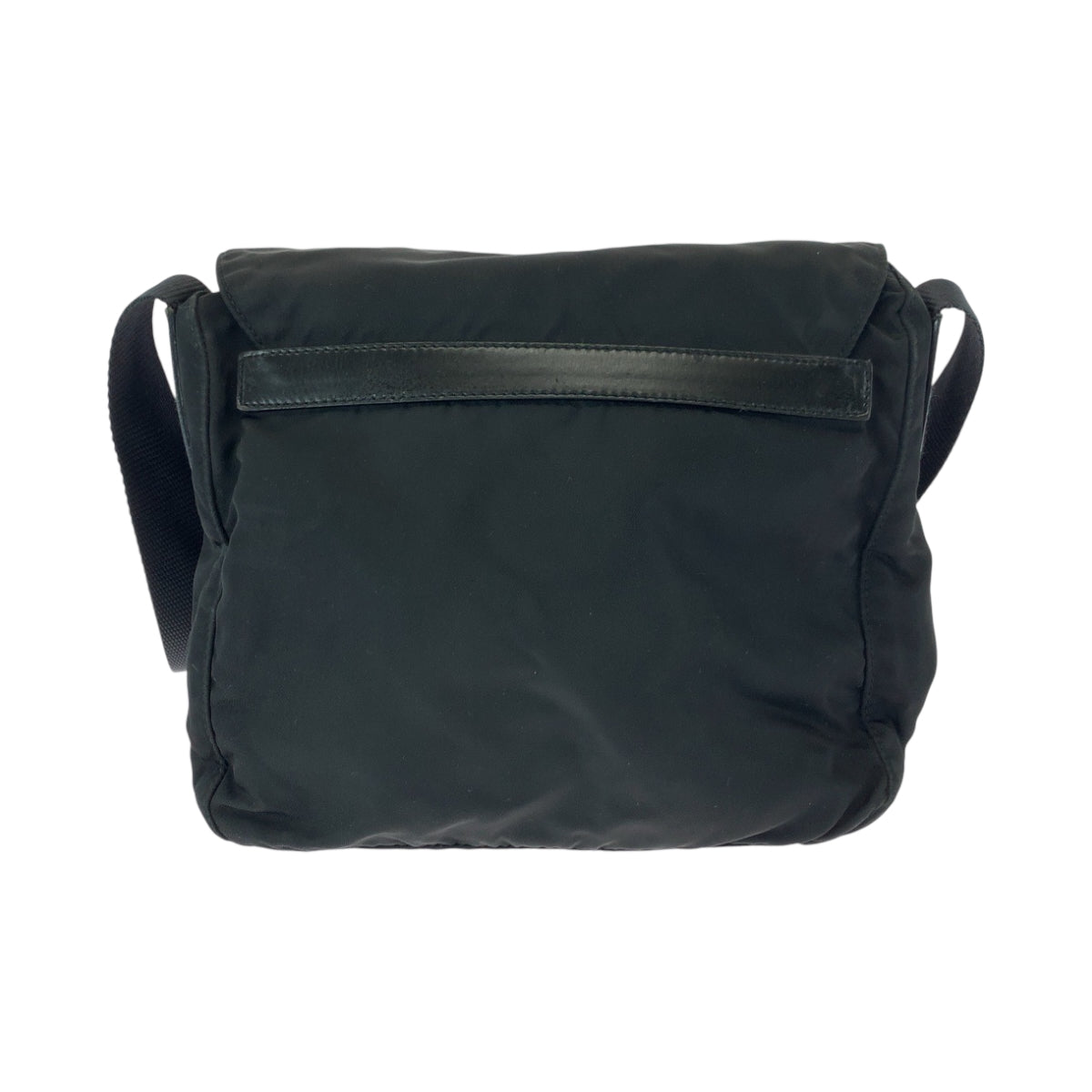 PRADA Shoulder Bag Nylon Black SilverMetal Shoulder Bag pochette Test Triangle With logo Women