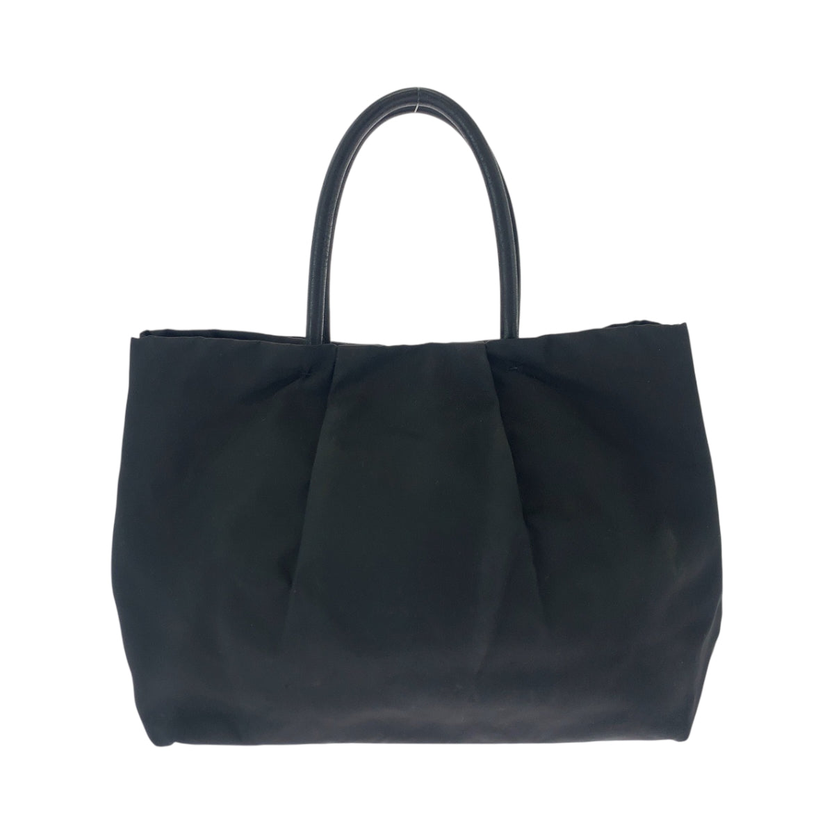 PRADA Tote Bag Nylon Black GoldMetal Tote Bag handbag Test logo ribbon Women