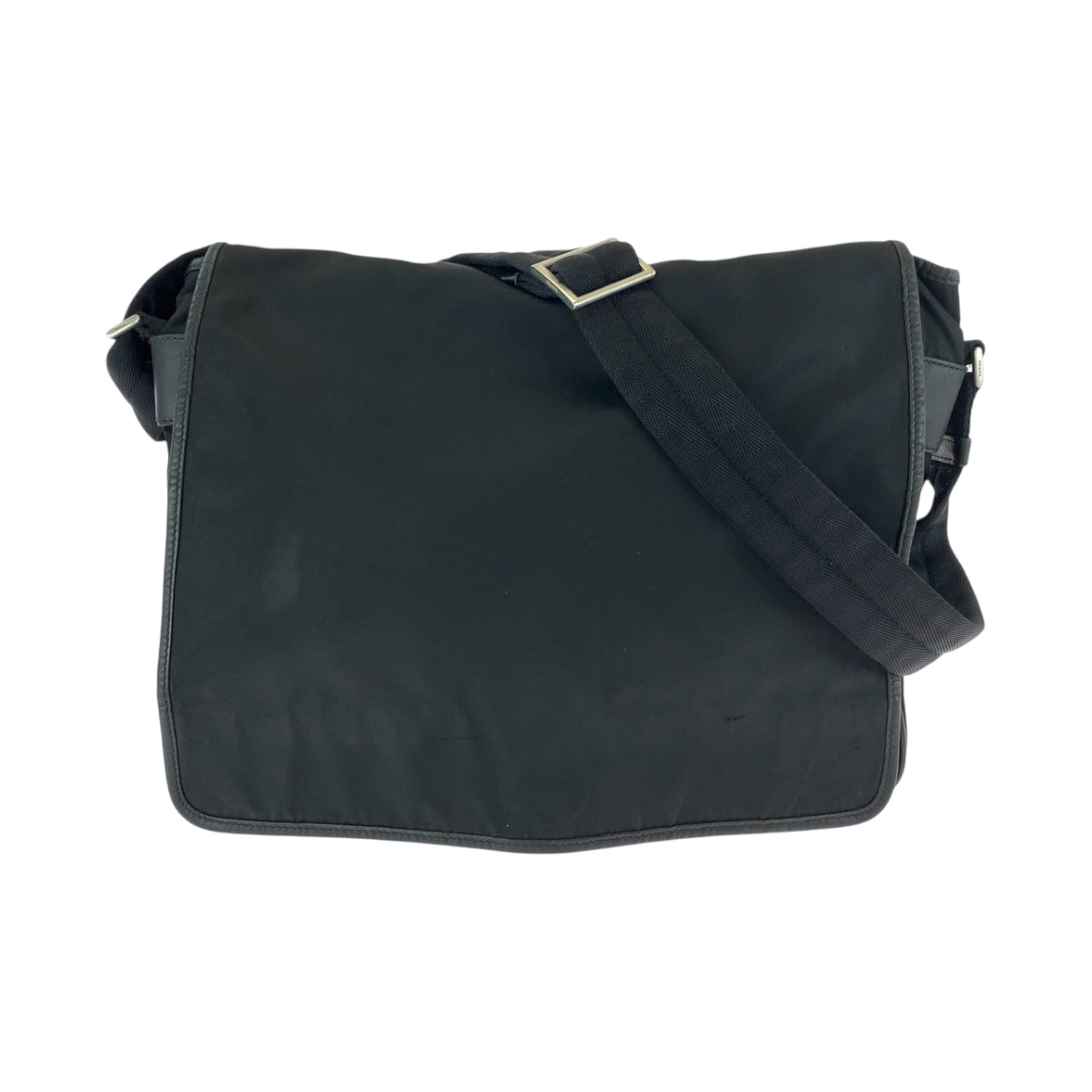 PRADA Shoulder Bag Nylon Black SilverMetal Shoulder Bag Messenger bag Test Triangle With logo Women
