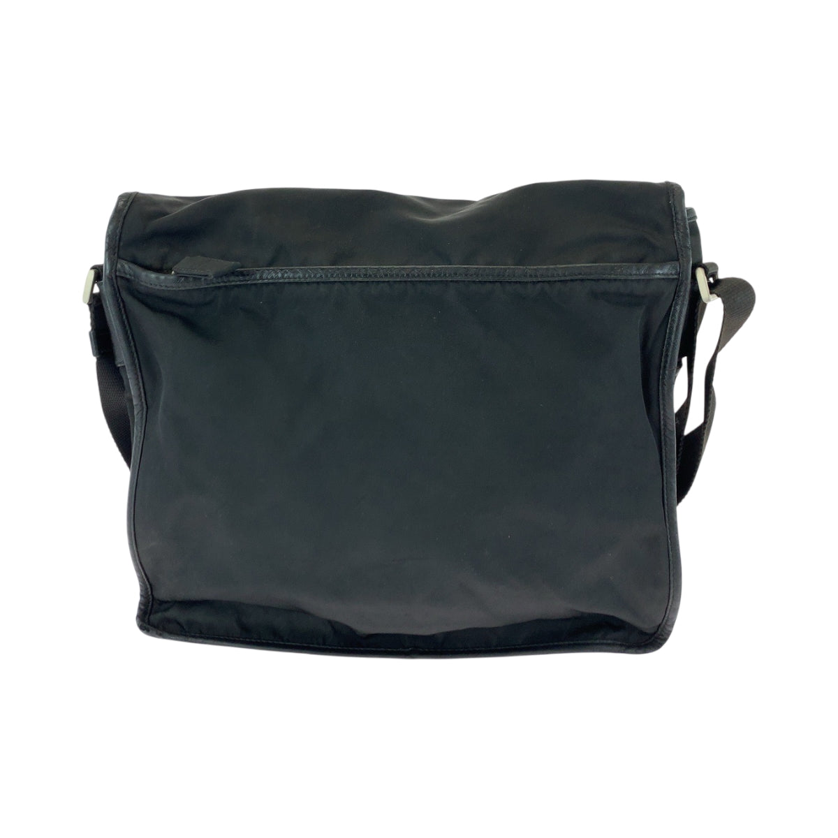 PRADA Shoulder Bag Nylon Black SilverMetal Shoulder Bag Messenger bag Test Triangle With logo Women