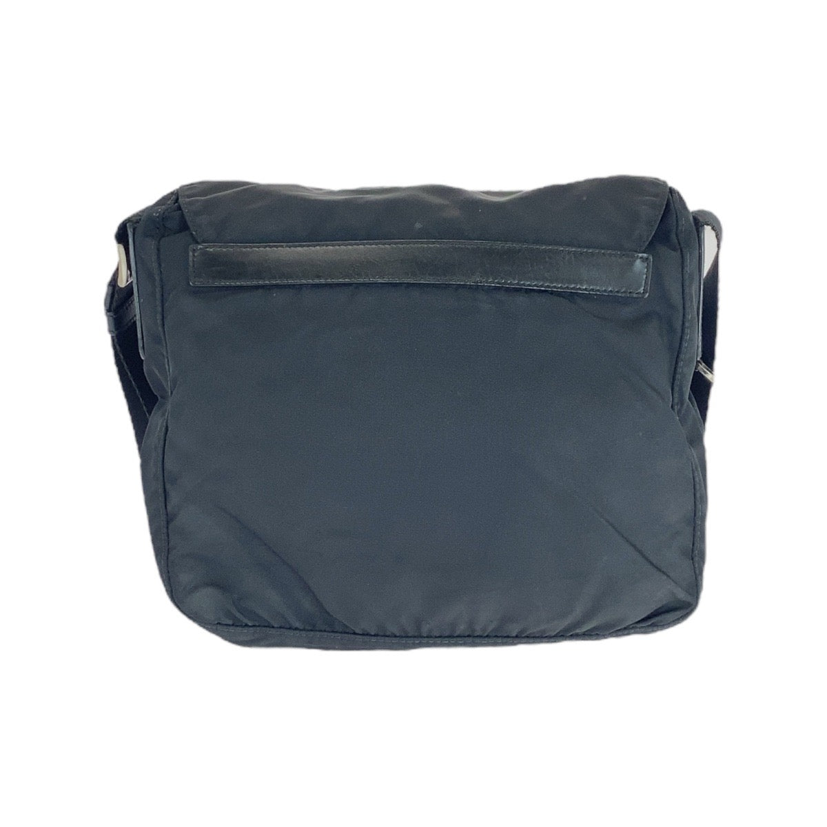 PRADA Shoulder Bag Nylon Black SilverMetal Shoulder Bag Messenger bag Test Triangle With logo mens