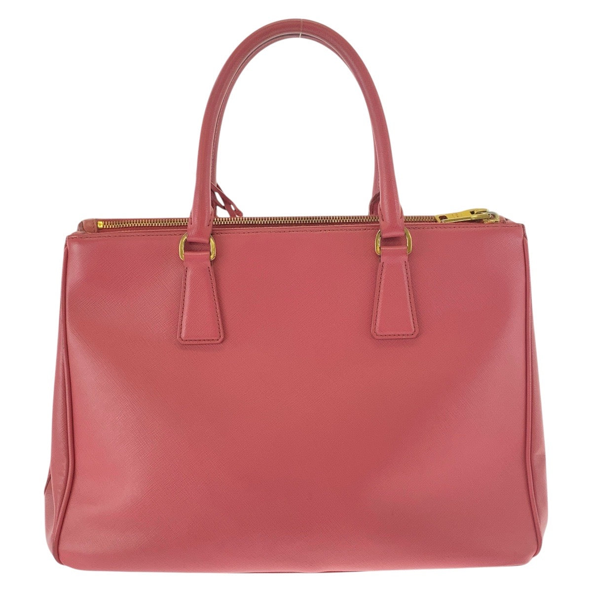 PRADA Tote Bag leather Pink Gold Metal Tote Bag Handbag Shoulder Bag Safiano Women