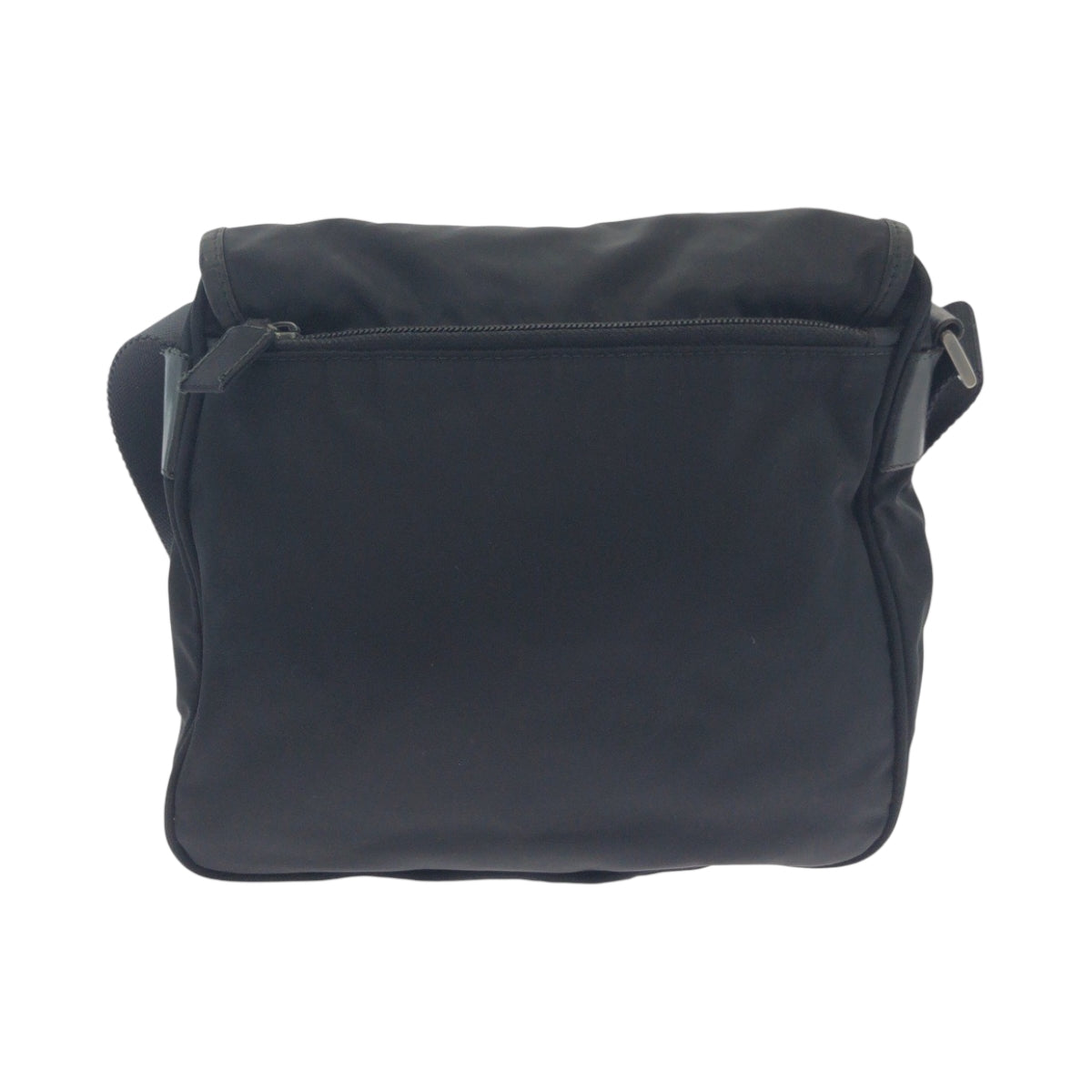 PRADA Shoulder Bag Nylon Black SilverMetal Shoulder Bag Messenger bag Test Triangle With logo mens