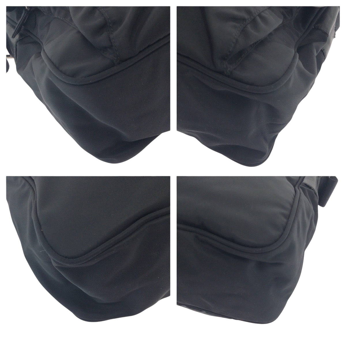 PRADA Shoulder Bag Nylon Black SilverMetal Shoulder Bag Messenger bag Test Triangle With logo mens