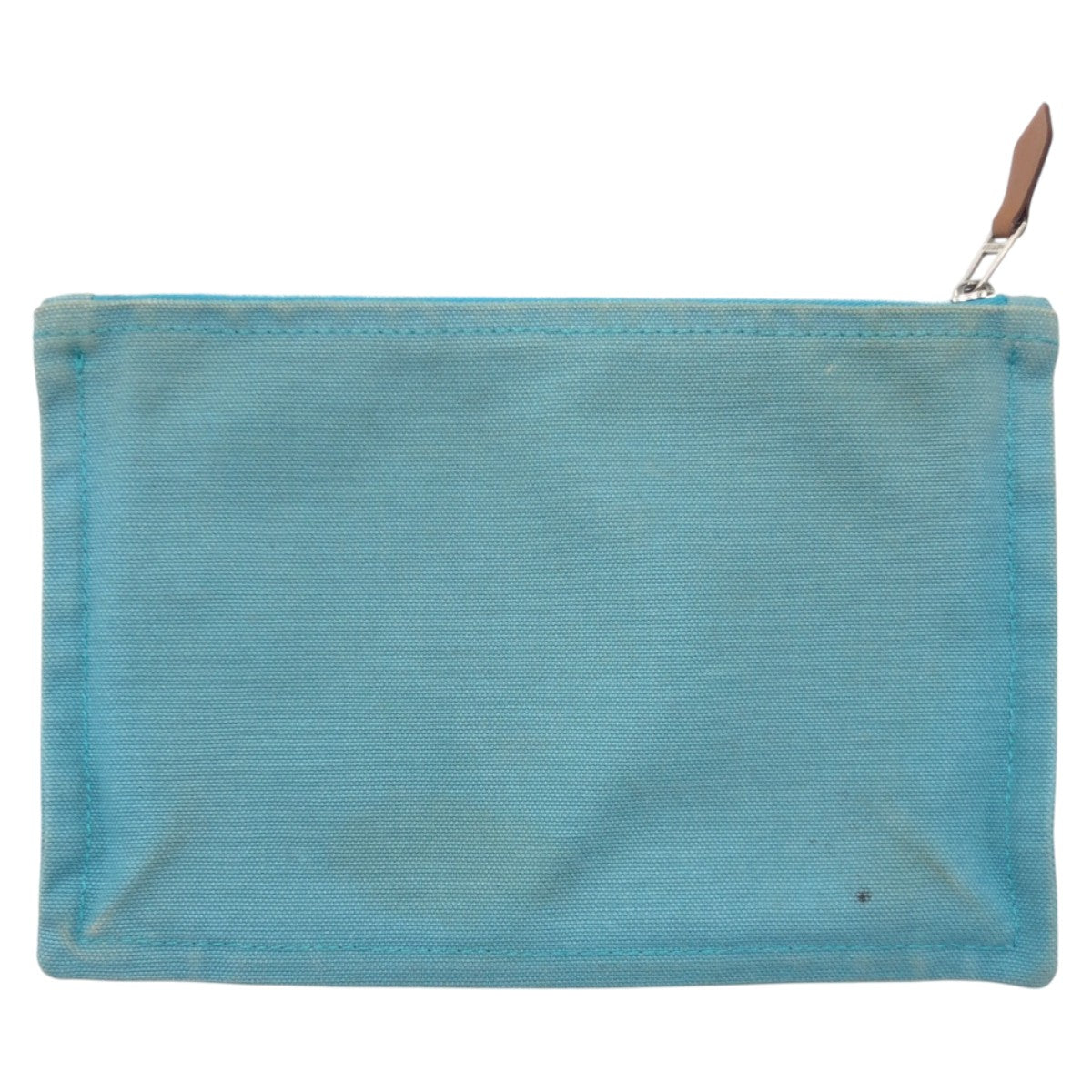 HERMES Pouch cotton Blue light blue Pouch Unisex Truth Flat PM Women