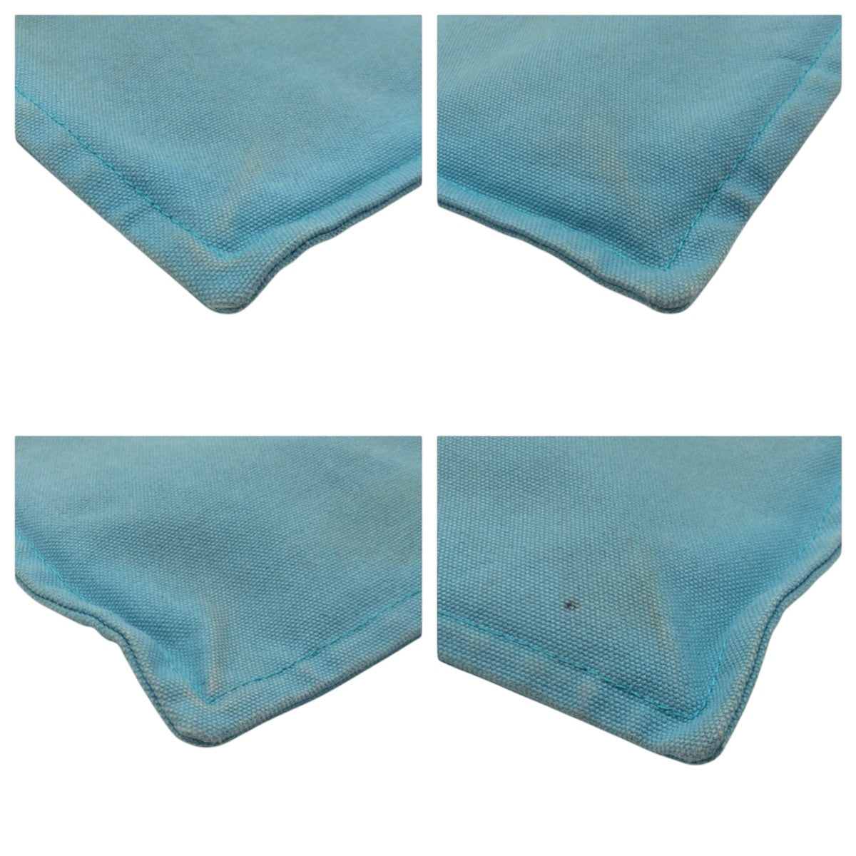 HERMES Pouch cotton Blue light blue Pouch Unisex Truth Flat PM Women