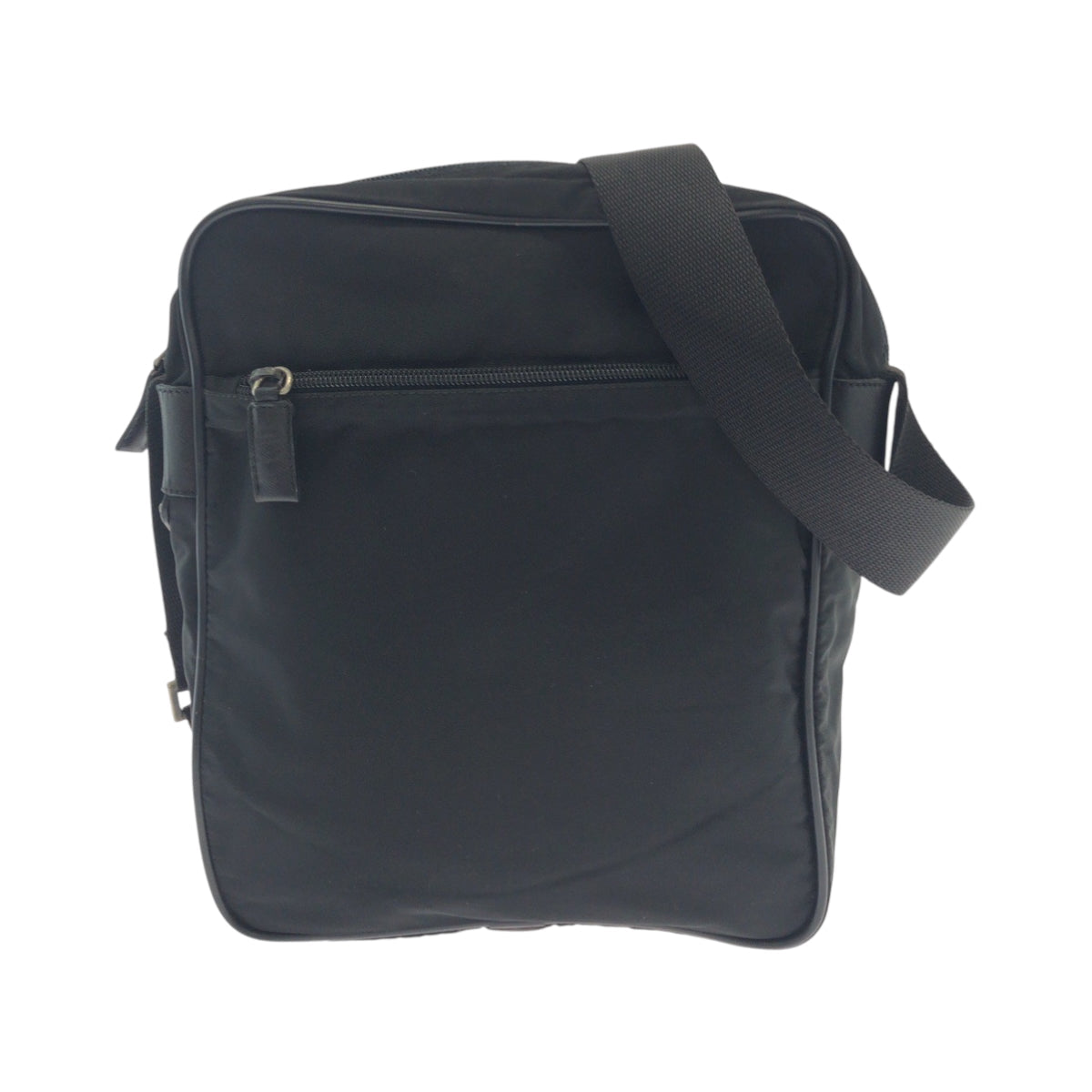 PRADA Shoulder Bag Nylon Black SilverMetal Shoulder Bag pochette Test Triangle With logo mens