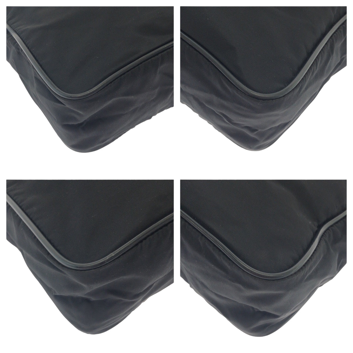 PRADA Shoulder Bag Nylon Black SilverMetal Shoulder Bag pochette Test Triangle With logo mens