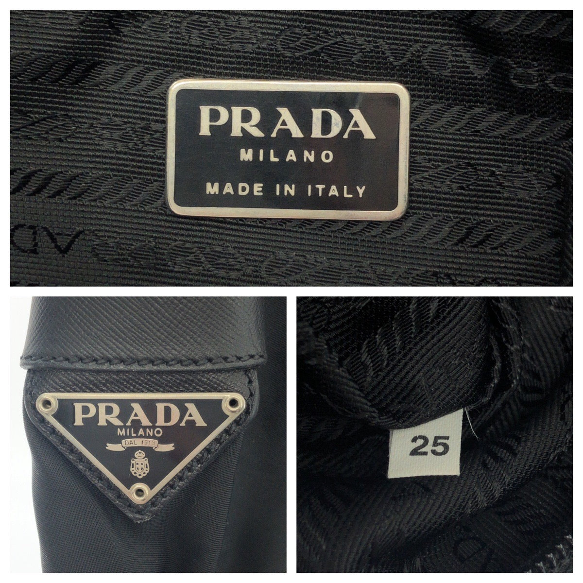PRADA Shoulder Bag Nylon Black SilverMetal Shoulder Bag pochette Test Triangle With logo mens