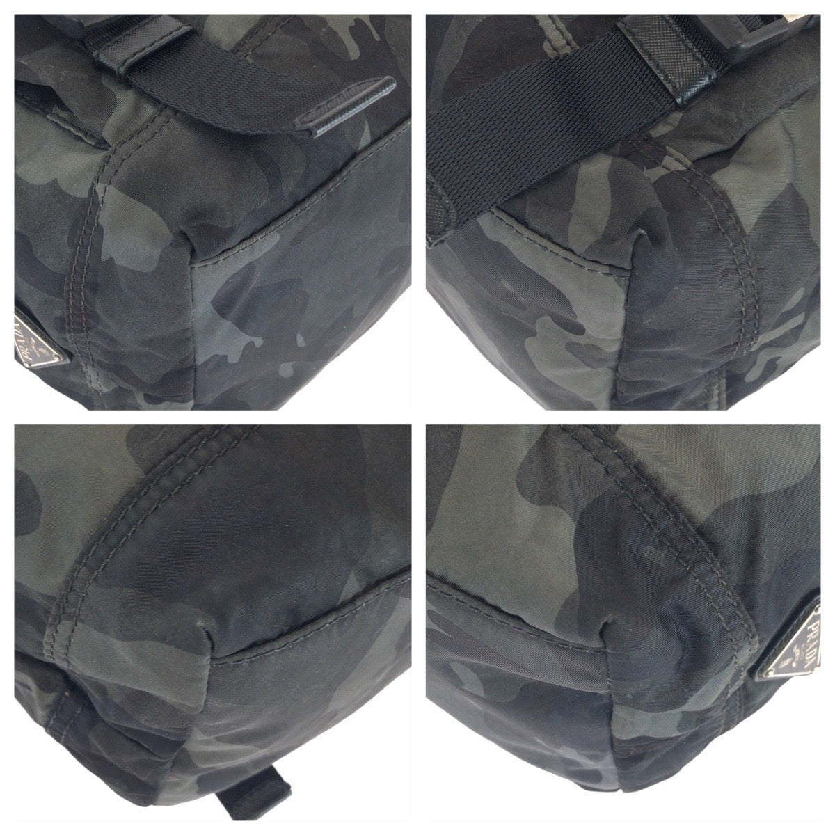 PRADA Shoulder Bag Nylon, Leather khaki black black Shoulder Bag Messenger bag Test Triangle With logo mens