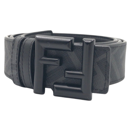 FENDI belt leather black Zucca FF logo