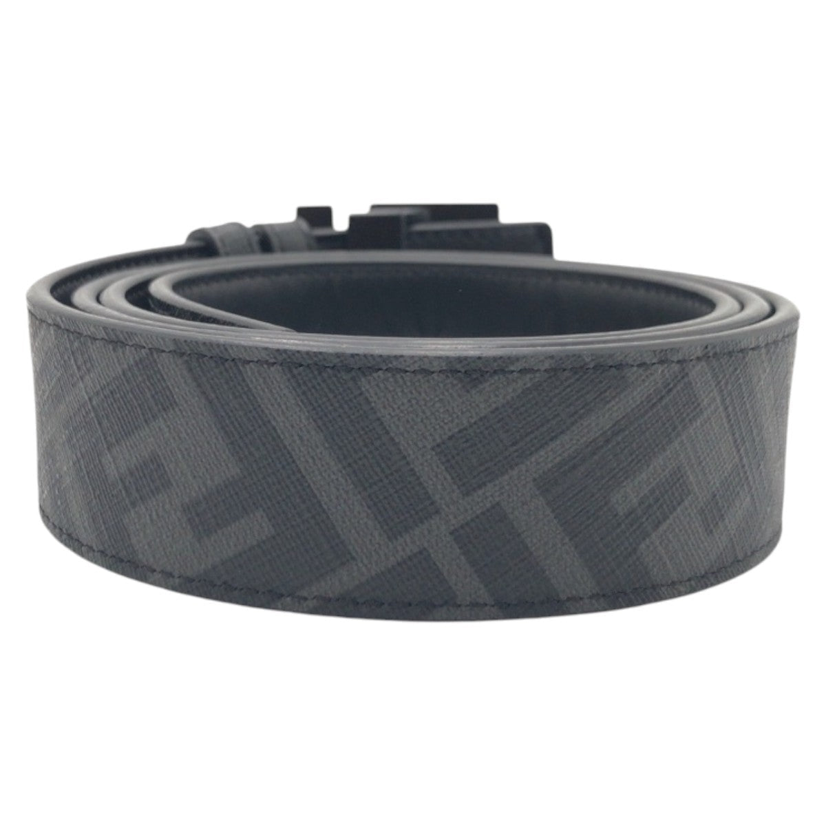 FENDI belt leather black Zucca FF logo