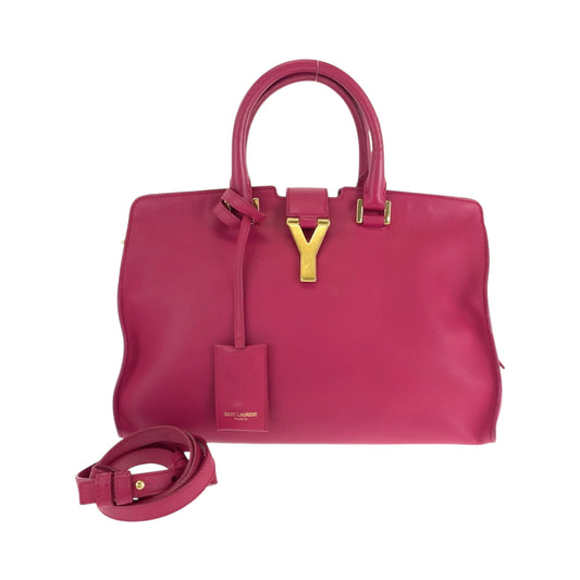 SAINT LAURENT PARIS Shoulder Bag 311210 5514 leather Fuchsia Pink Gold Metal Shoulder Bag handbag Petit Kabas Y line Women