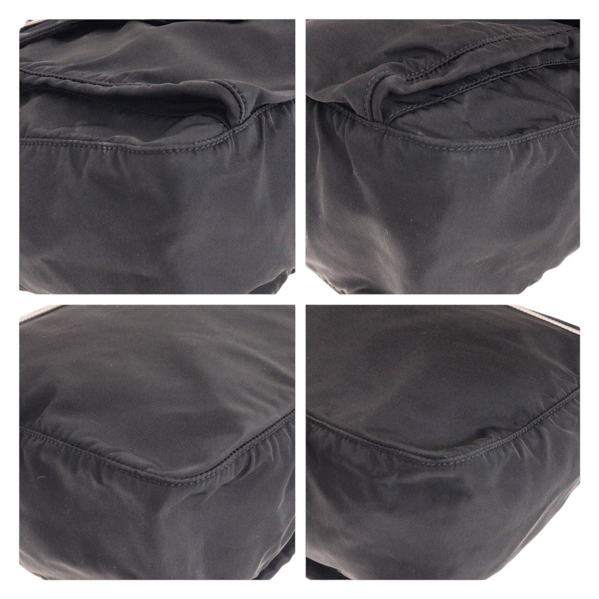 PRADA Shoulder Bag Nylon, Leather Black SilverMetal Shoulder Bag pochette Test Triangle With logo Women