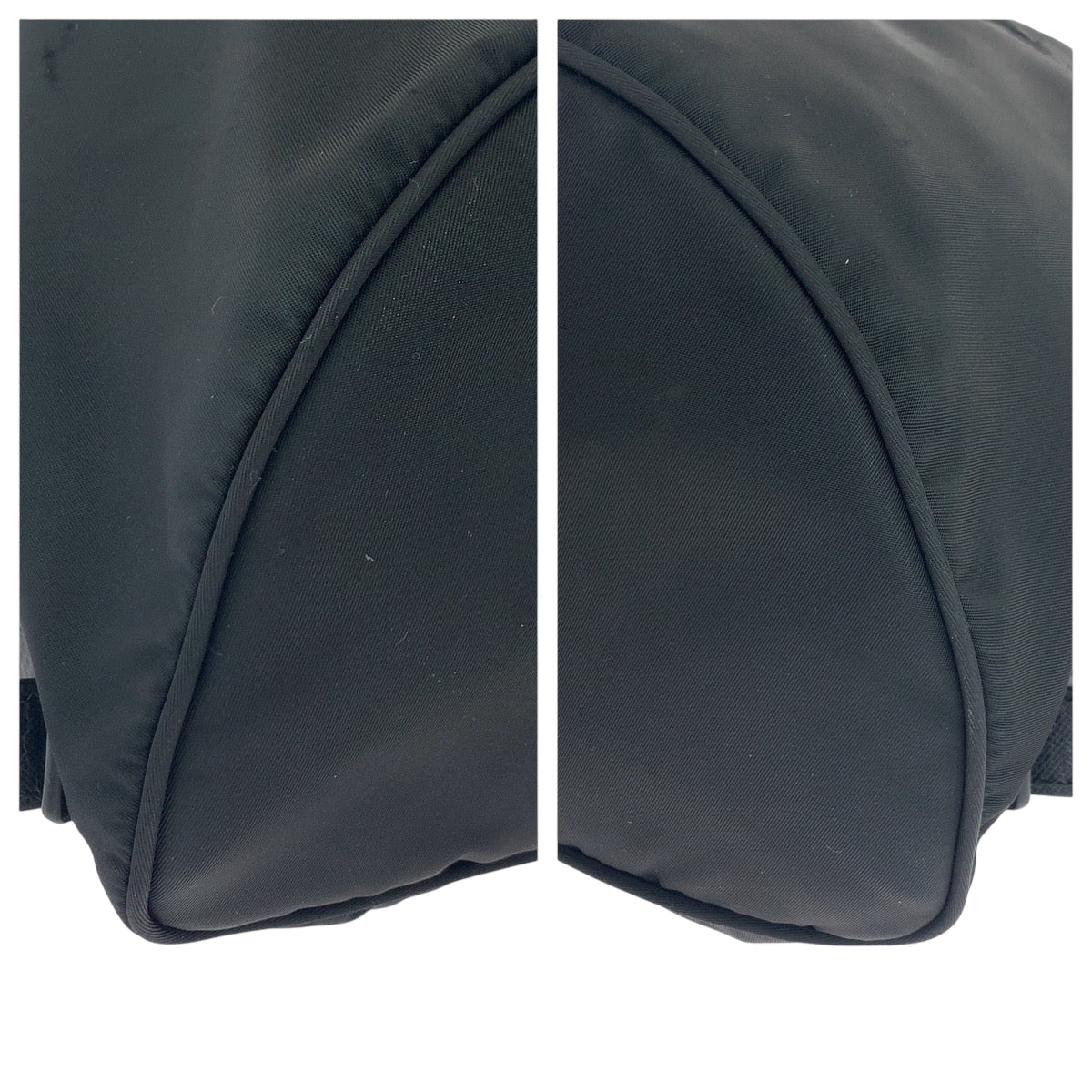 PRADA Backpack Nylon Black Silver Metal Backpack Backpack Test Triangle With logo Women