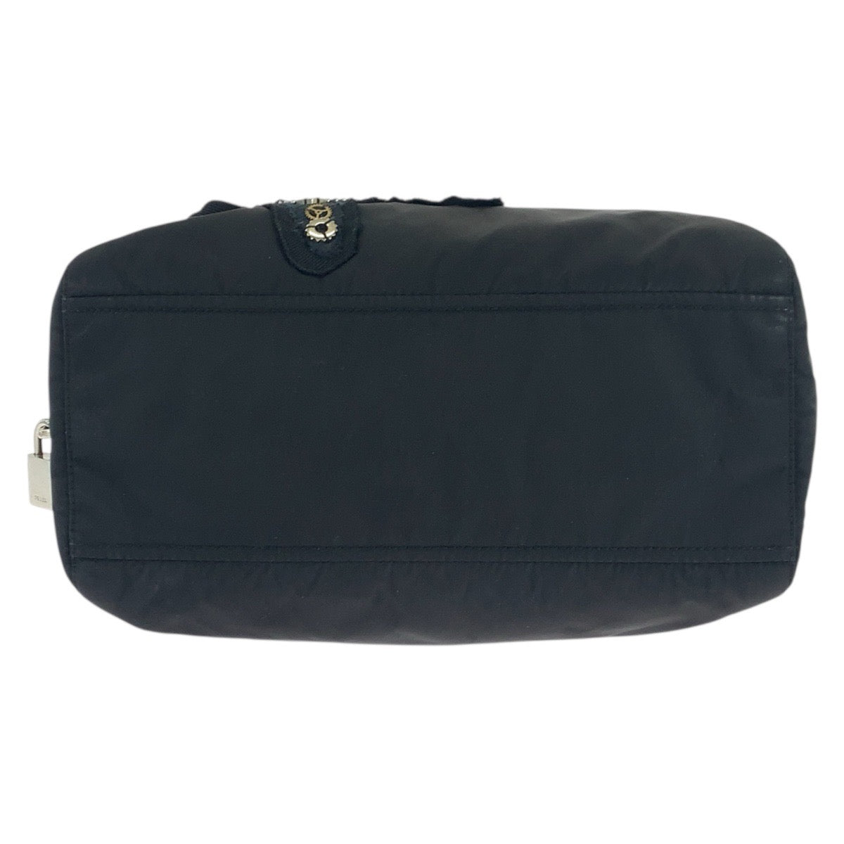 PRADA Handbag Nylon, Leather Black SilverMetal Handbag Tote Bag Shoulder Bag Test Evening Bear Bijou Women