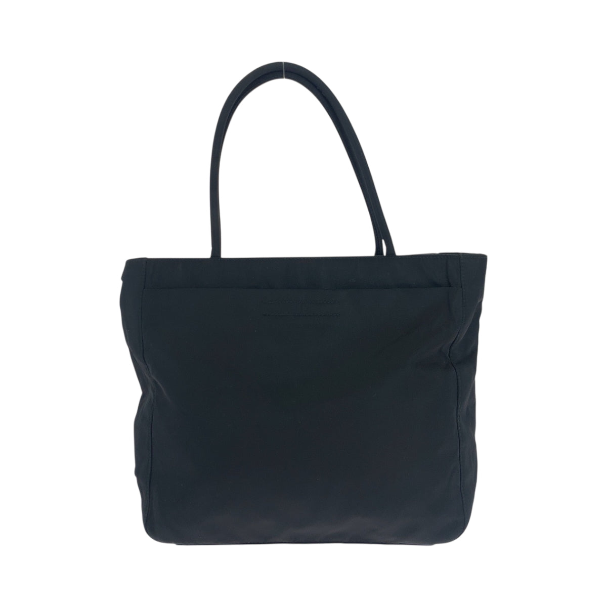 PRADA Tote Bag Nylon Black SilverMetal Tote Bag handbag Test Triangle With logo Women