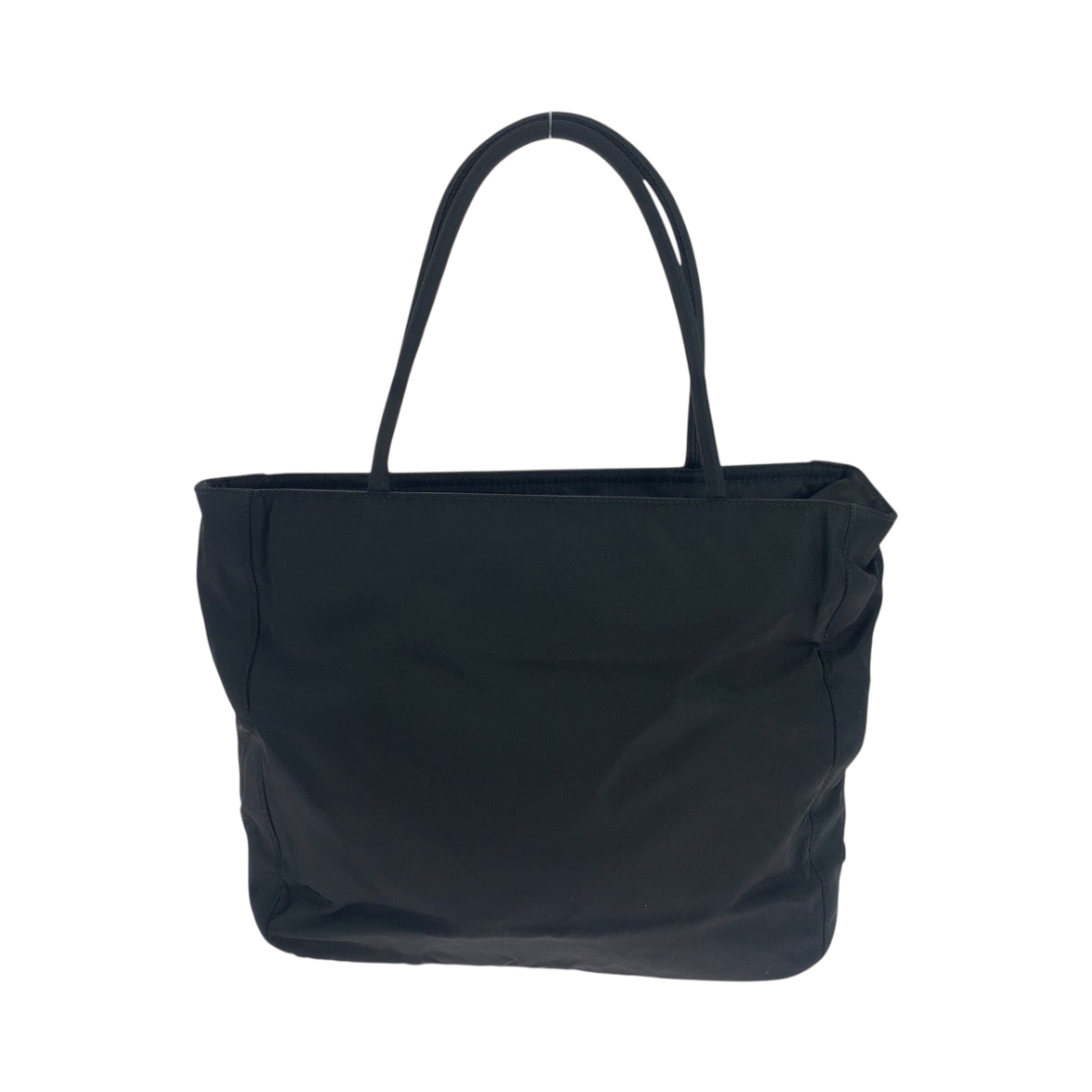 PRADA Tote Bag Nylon Black SilverMetal Tote Bag handbag Test Triangle With logo Women