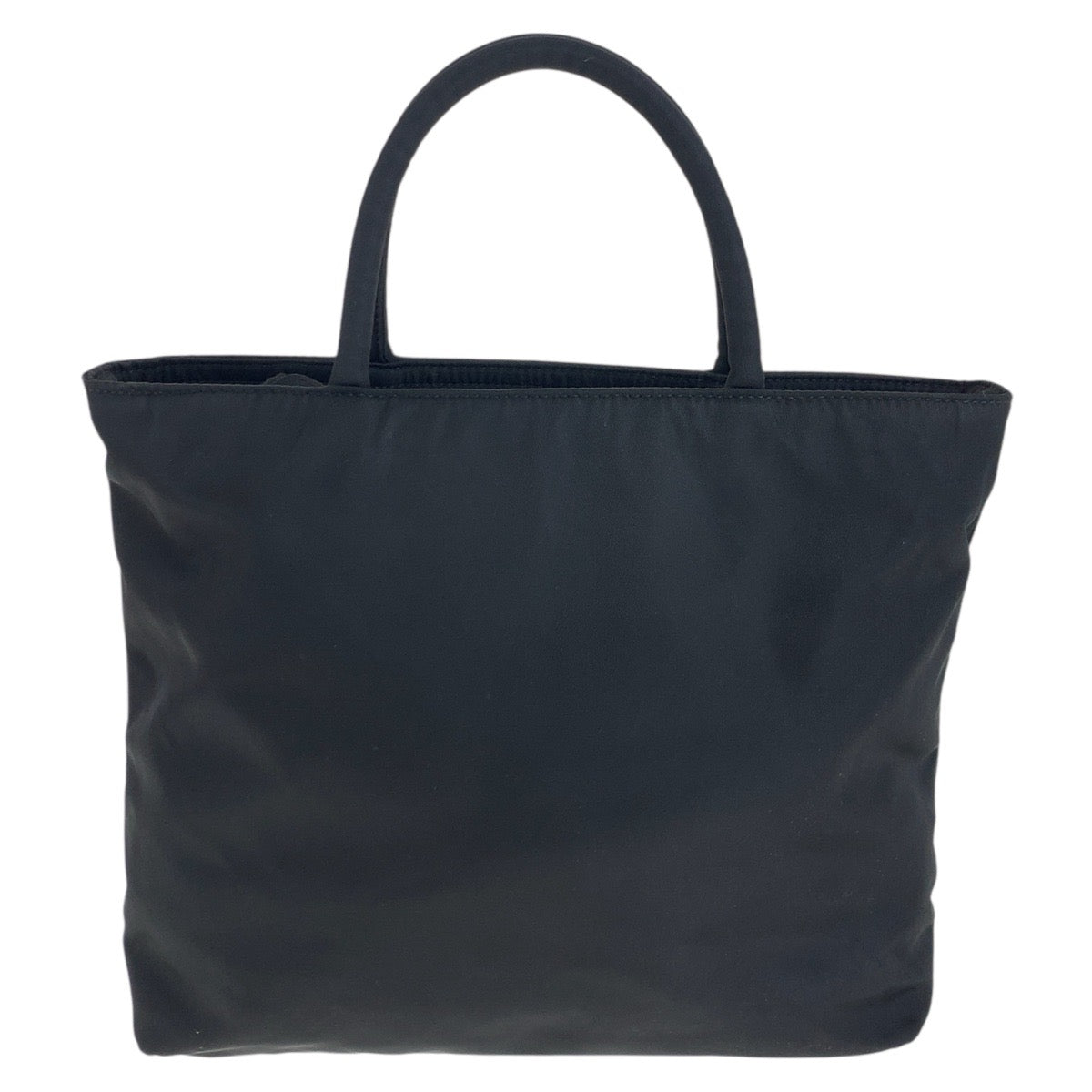 PRADA Tote Bag Nylon Black SilverMetal Tote Bag handbag Test Triangle With logo Women
