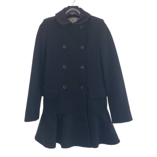 FENDI pea coat Wool, Rayon black Pea coat, frill coat, semi-long coat, half coat Kids 12